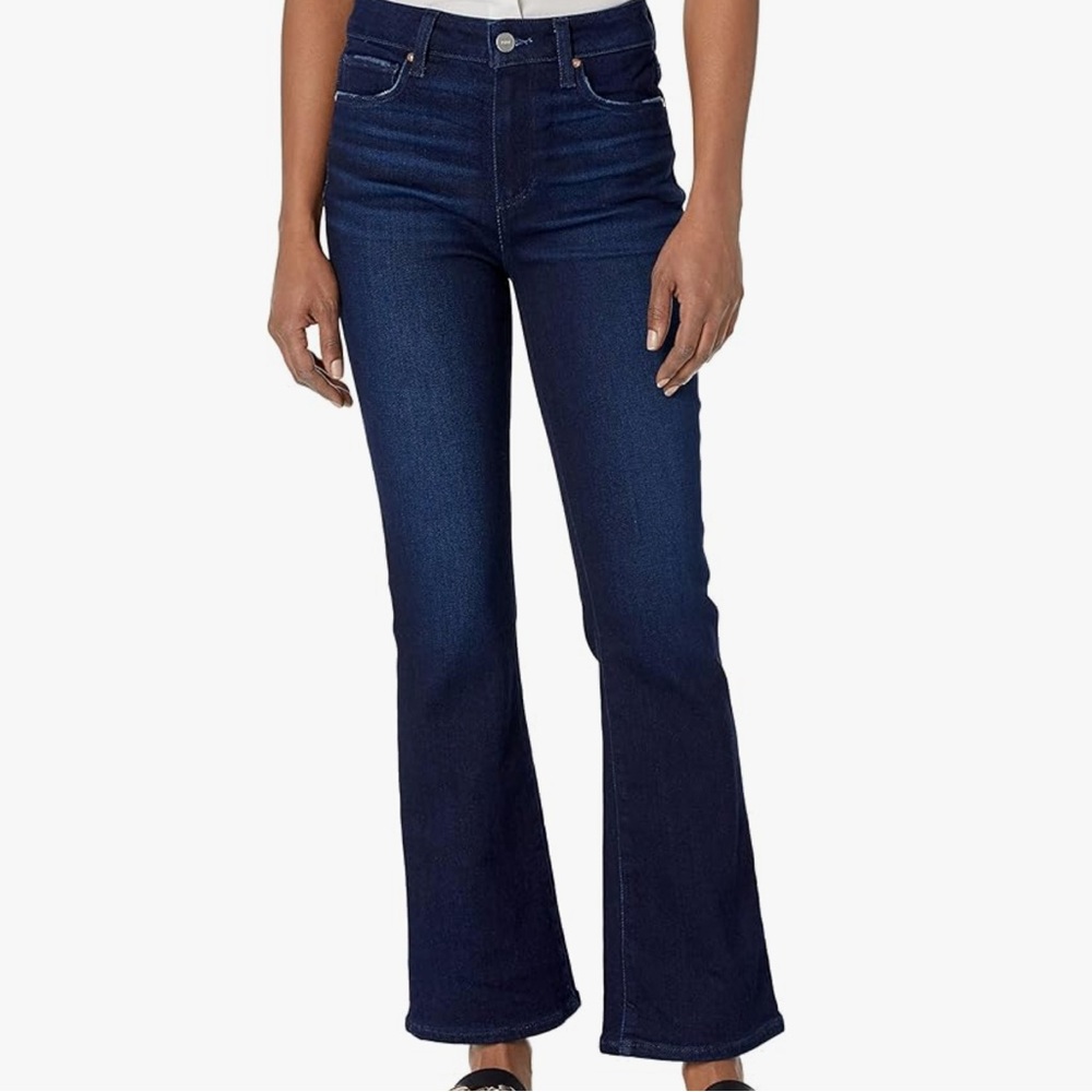 Paige Claudine High Rise Ankle Flare dark wash jeans 33 NWT